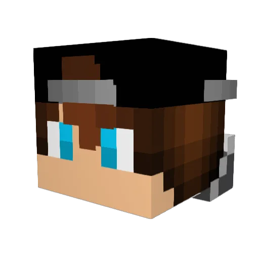 DivineLight1518 Minecraft avatar head, 3D render
