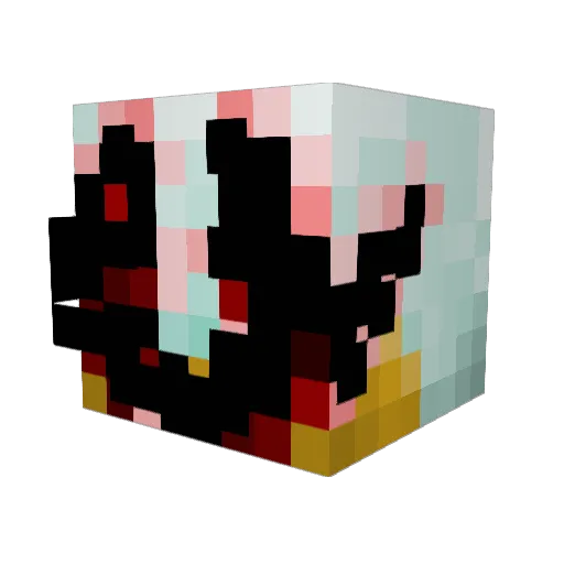 DivineMaster001 Minecraft avatar head, 3D render
