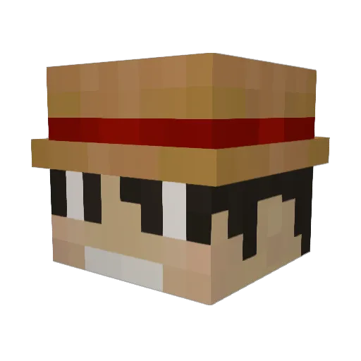 DivineRice42 Minecraft avatar head, 3D render