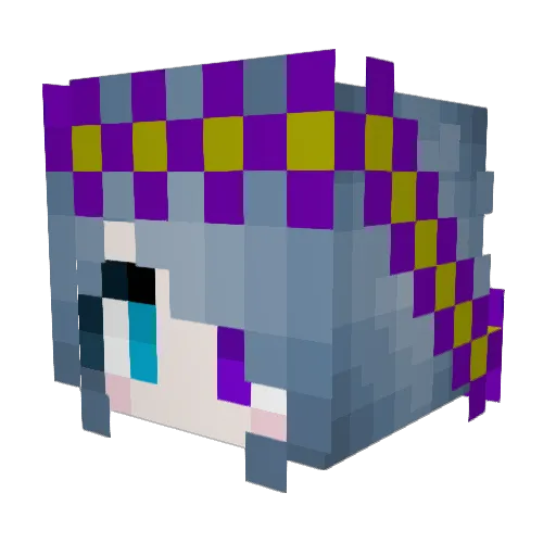 DivineRose0704 Minecraft avatar head, 3D render