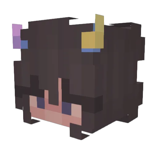 Divine_Xin Minecraft avatar head, 3D render