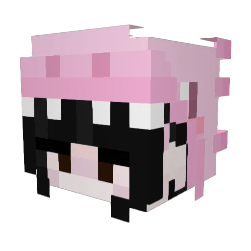 Divineee Minecraft avatar head, 3D render