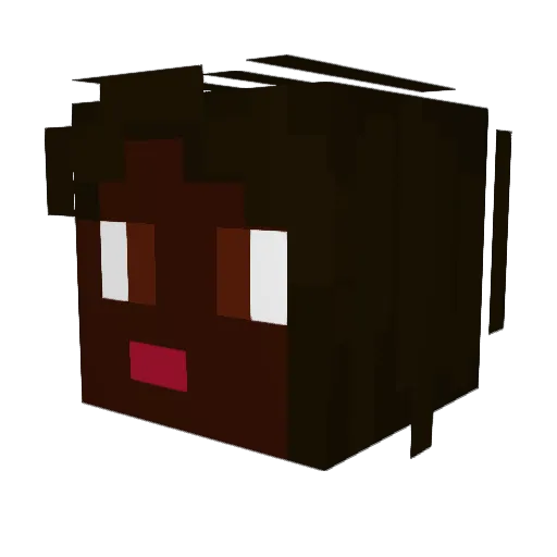 Divinewords Minecraft avatar head, 3D render