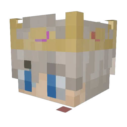 Divions Minecraft avatar head, 3D render