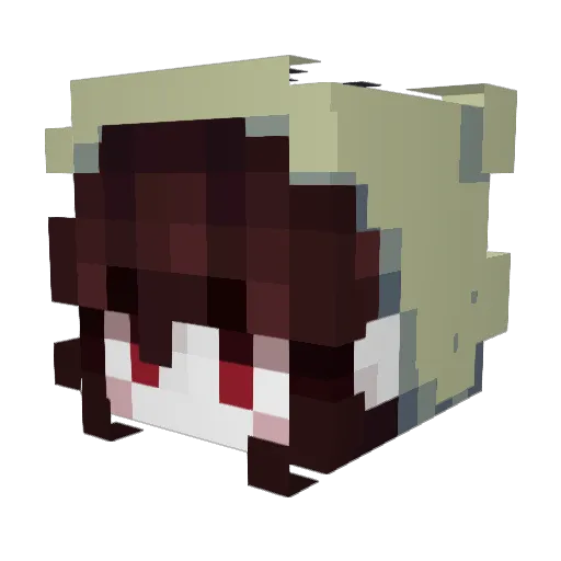 DivisableRose2 Minecraft avatar head, 3D render