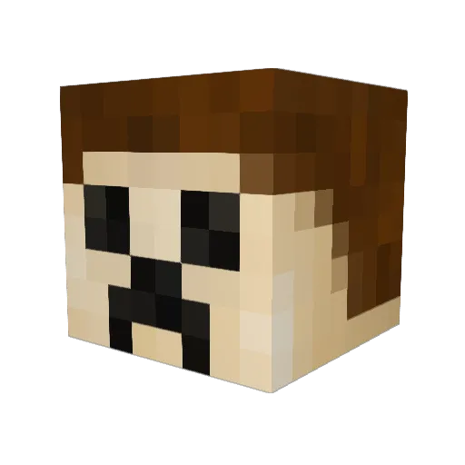 DivusTenys Minecraft avatar head, 3D render