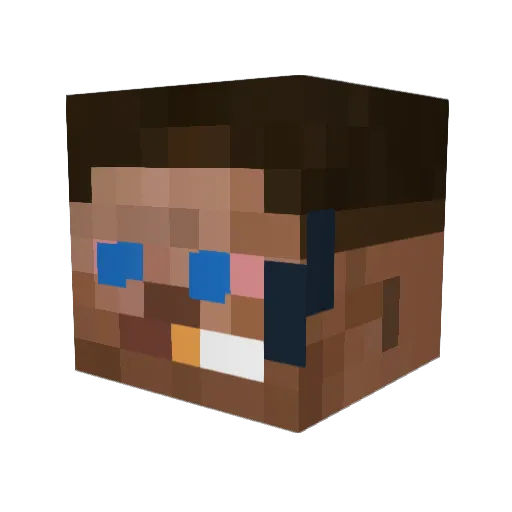 Diwgs Minecraft avatar head, 3D render