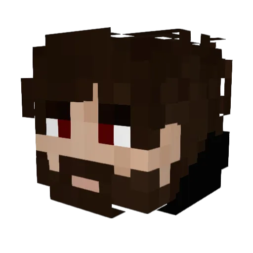 Dix1e_ Minecraft avatar head, 3D render