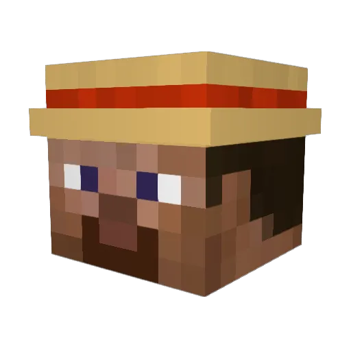 DixelVD Minecraft avatar head, 3D render