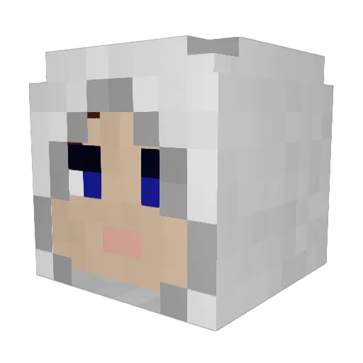 Dixiebell Minecraft avatar head, 3D render