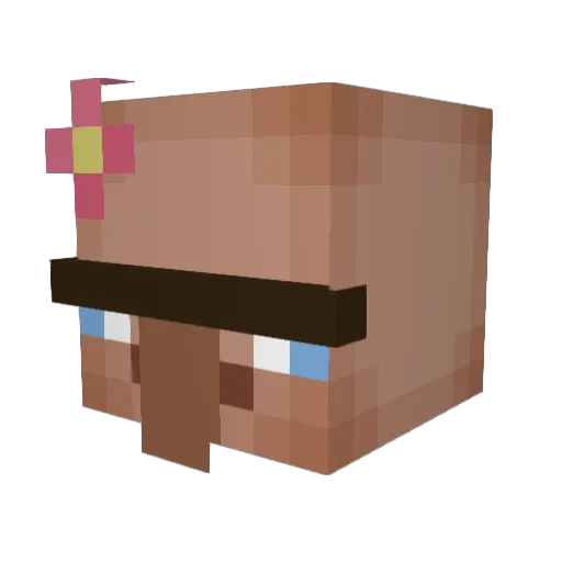 Dixienormuse Minecraft avatar head, 3D render