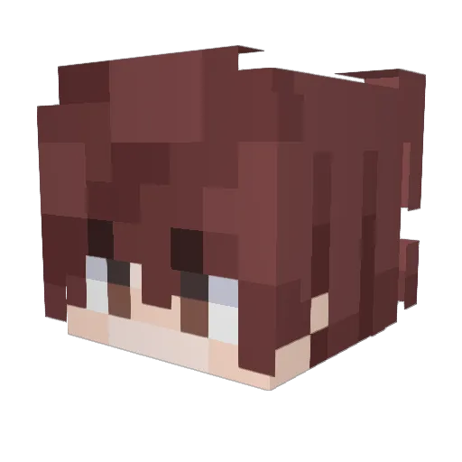 Dixio_ Minecraft avatar head, 3D render