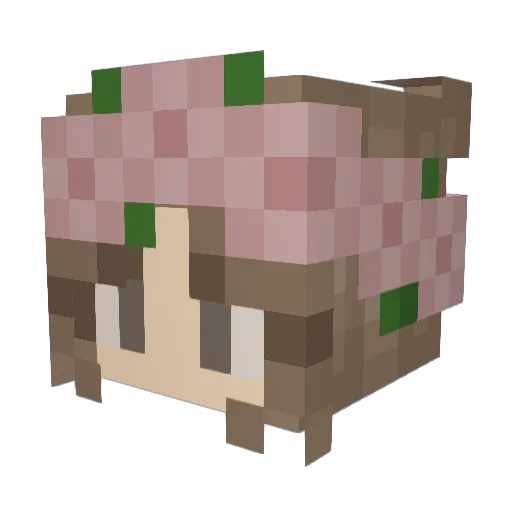 DixmondT Minecraft avatar head, 3D render