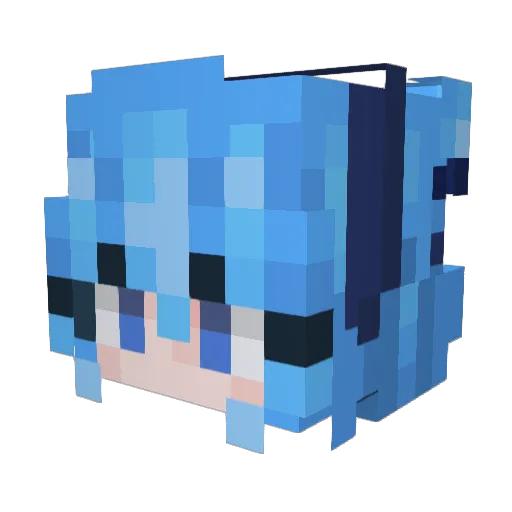 DiyaMs Minecraft avatar head, 3D render