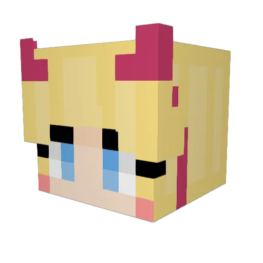 DiyariFireFox Minecraft avatar head, 3D render
