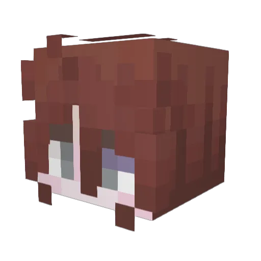 Diyiii Minecraft avatar head, 3D render