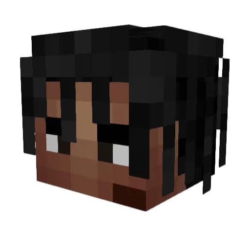 Diyor0k Minecraft avatar head, 3D render