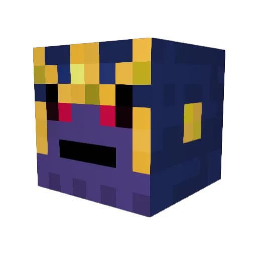 Dizastrophe Minecraft avatar head, 3D render