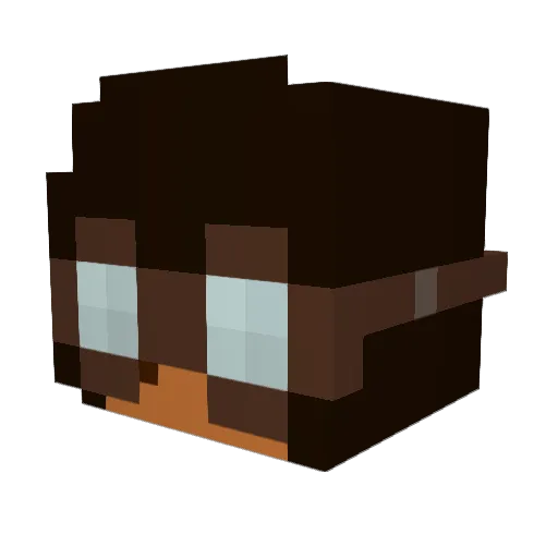 Dizcos Minecraft avatar head, 3D render