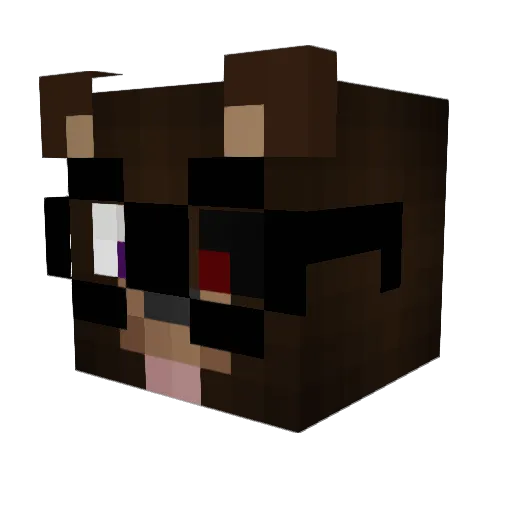 Dizeax Minecraft avatar head, 3D render