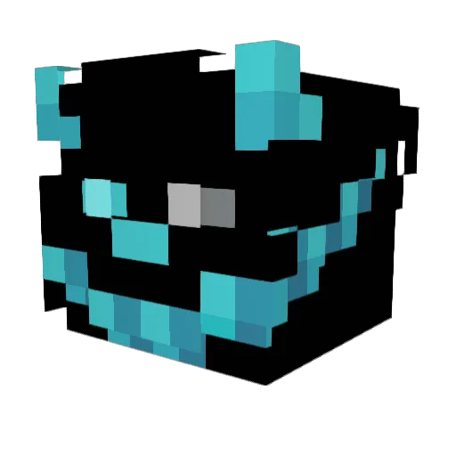 Dizide Minecraft avatar head, 3D render