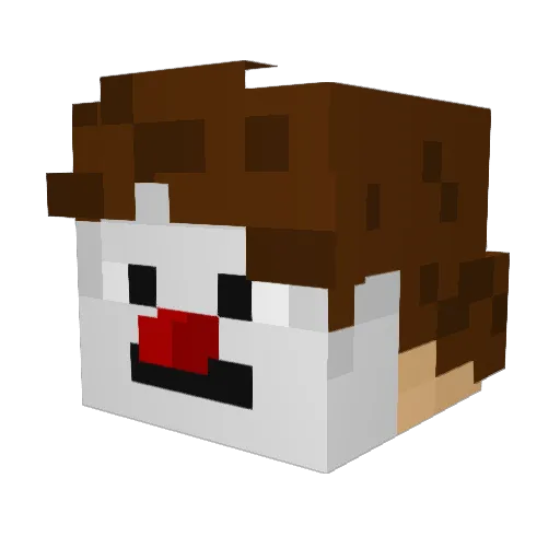 Diziq Minecraft avatar head, 3D render