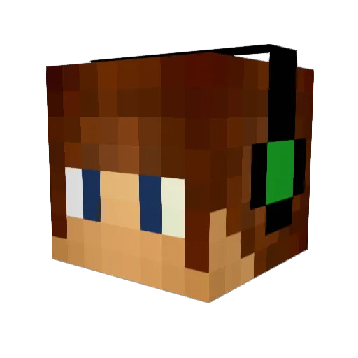 Dizok Minecraft avatar head, 3D render