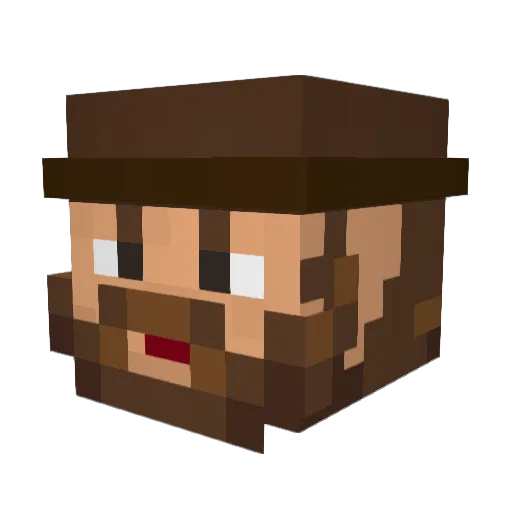 Dizu11Remastered Minecraft avatar head, 3D render