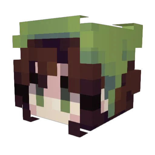 Dizuri Minecraft avatar head, 3D render