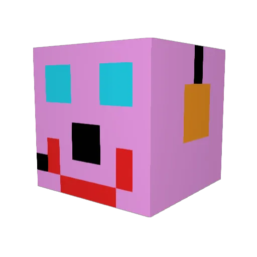 Dizz09 Minecraft avatar head, 3D render
