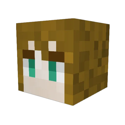 Dizzel1x Minecraft avatar head, 3D render