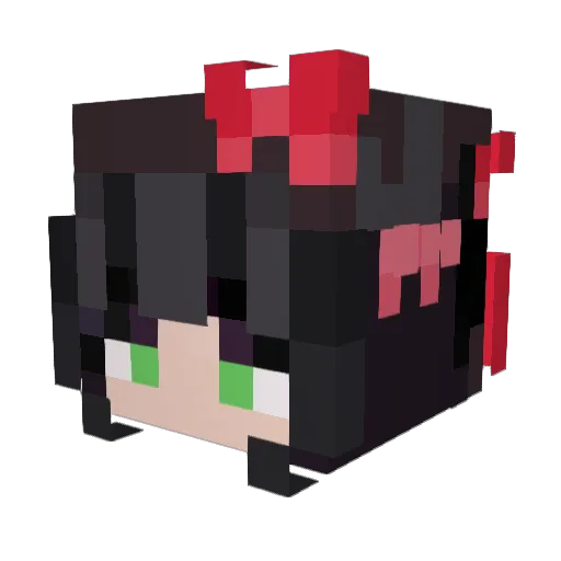 DizziLulu Minecraft avatar head, 3D render