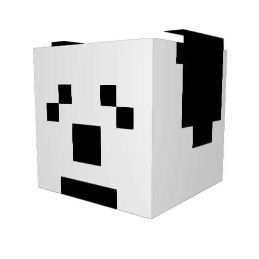 Dizziii Minecraft avatar head, 3D render