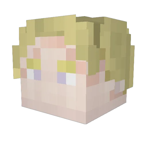 DizzleDop Minecraft avatar head, 3D render