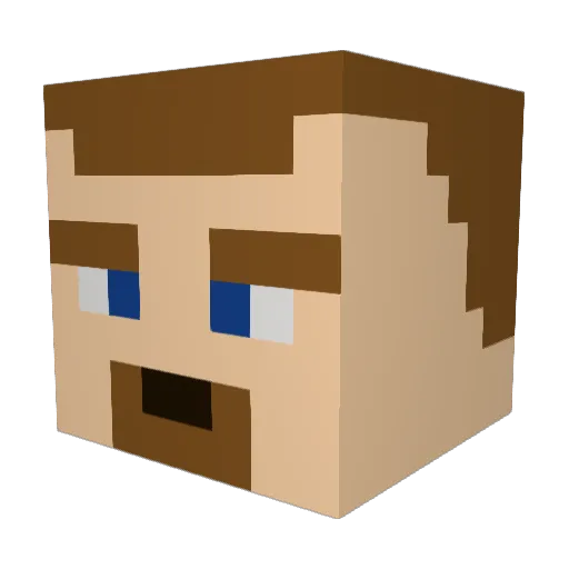 Dizzledorf Minecraft avatar head, 3D render