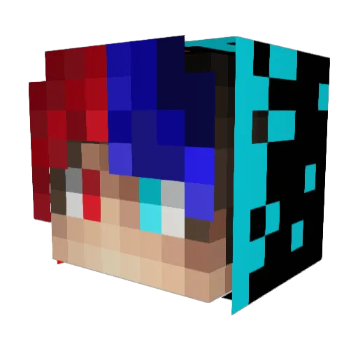 Dizzy4296 Minecraft avatar head, 3D render