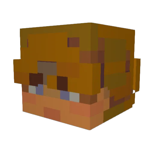 DizzyDat Minecraft avatar head, 3D render