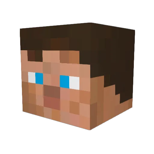 DizzyDoo Minecraft avatar head, 3D render