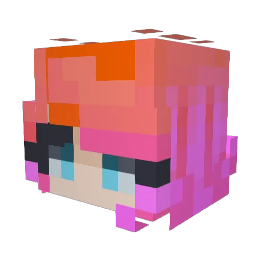 DizzyDwarfe Minecraft avatar head, 3D render