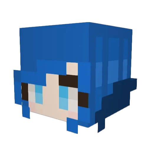 DizzyGames20 Minecraft avatar head, 3D render