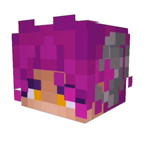 DizzyGhost101 Minecraft avatar head, 3D render