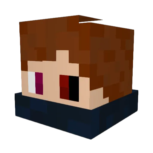 DizzyHD Minecraft avatar head, 3D render