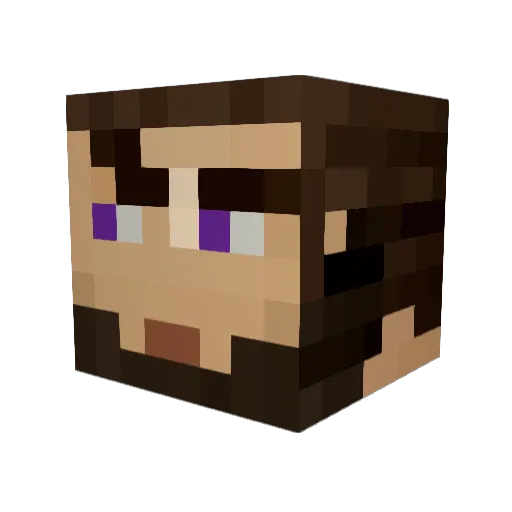 DizzyHale Minecraft avatar head, 3D render