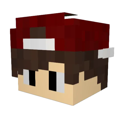 DizzyPvP_ Minecraft avatar head, 3D render