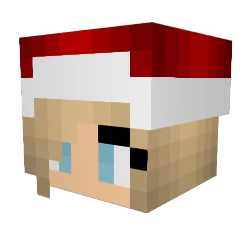 DizzyQueen Minecraft avatar head, 3D render
