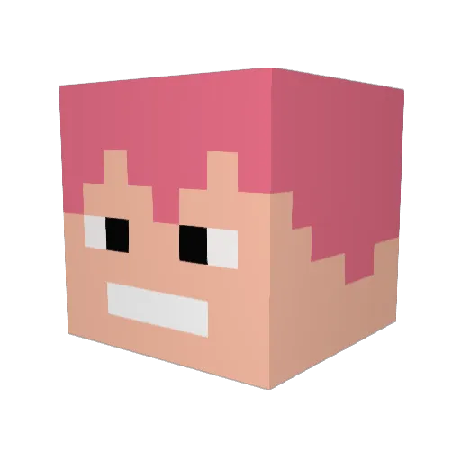 DizzyReloaded Minecraft avatar head, 3D render