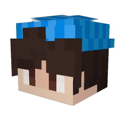 Dizzy_TV Minecraft avatar head, 3D render