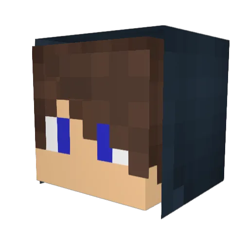 Dizzyaim Minecraft avatar head, 3D render