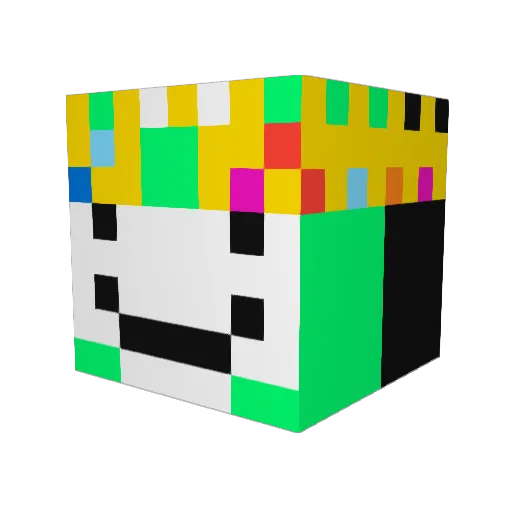 Dizzyboi_ Minecraft avatar head, 3D render