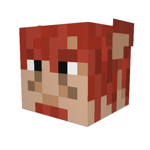 Dizzyik Minecraft avatar head, 3D render